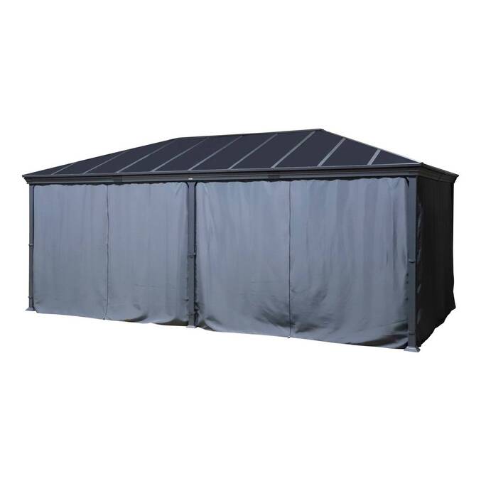 Rideaux pour pergola BELIZE Gris Ardoise