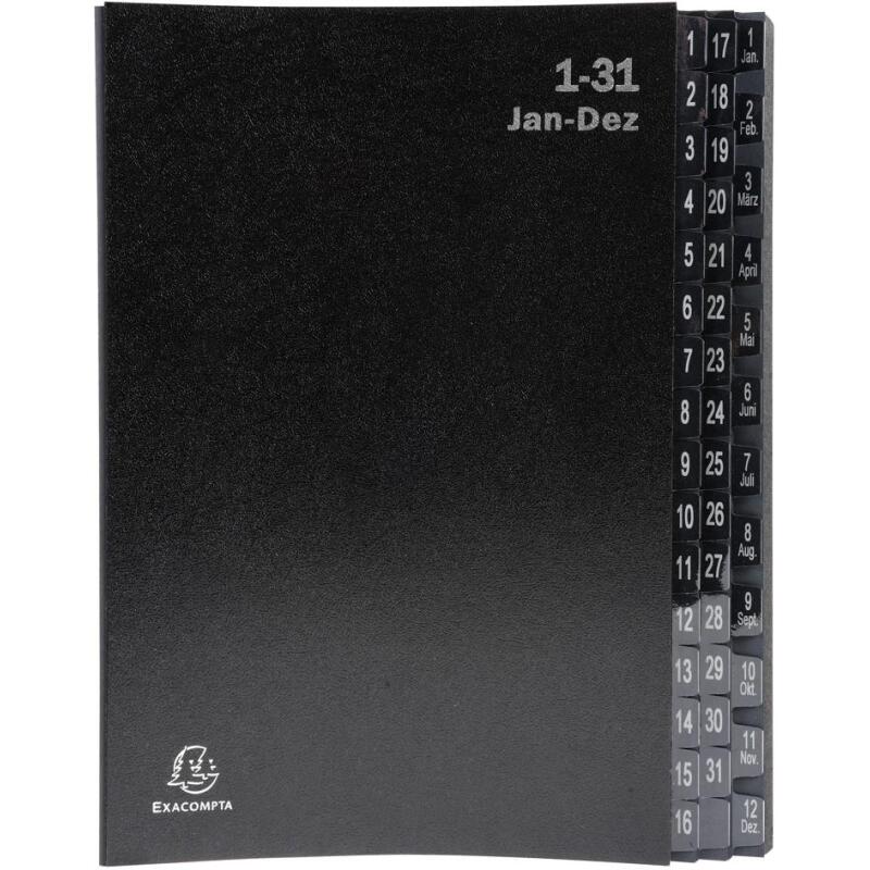 Trieur rigide Economique Ordonator 32 compartiments alphanumériques - 24x34cm - Noir