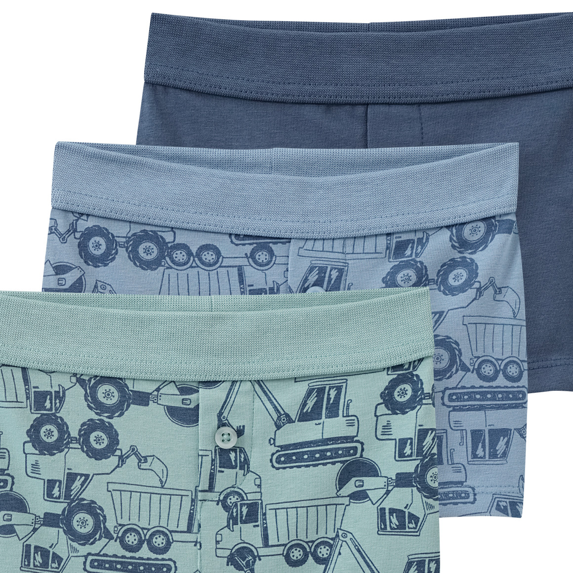 Topomini 3 Baby Boxer in verschiedenen Dessins salbei / dunkelblau / hellblau