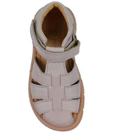 Pom Pom Sandalen - sportlich Klettband - Light Lavender