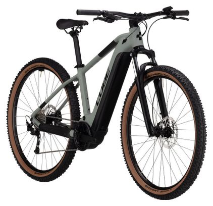 VTT Électrique Semi-Rigide Cube Reaction Hybrid Performance 500 Shimano Alivio 9V 500 Wh 27.5'' Gris Vert Swamp