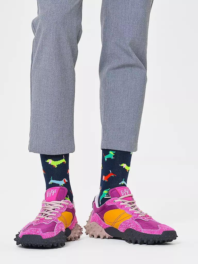 HAPPY SOCKS Damen Socken 36-40 PUPPY LOVE navy dunkelblau
