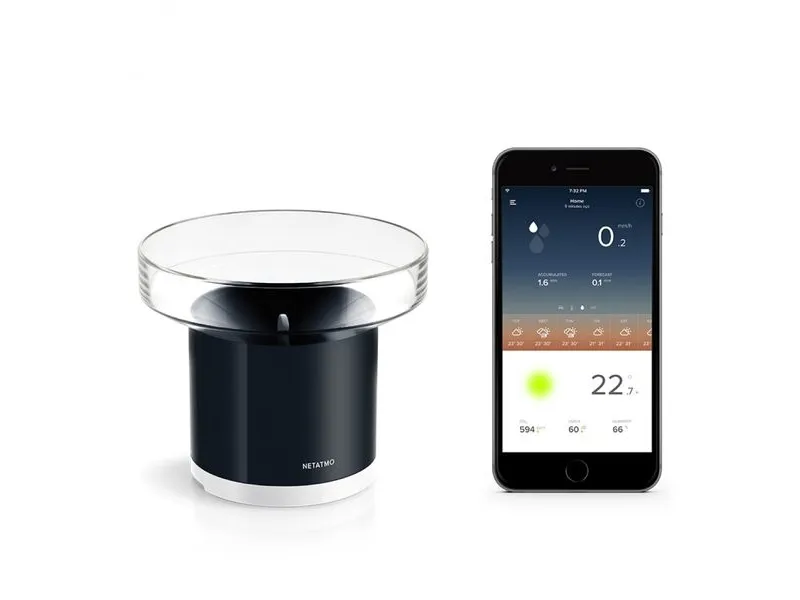 Netatmo NBU-NWS-NRG-EU Rain Pack - Vejrstation - trådløs - grå aluminium