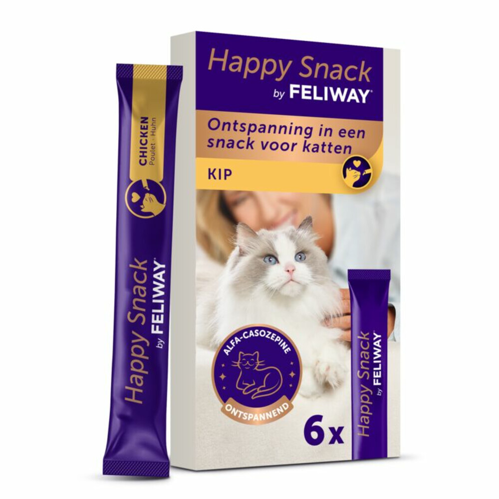 Feliway Happy Kattensnack 6 x 15 gr