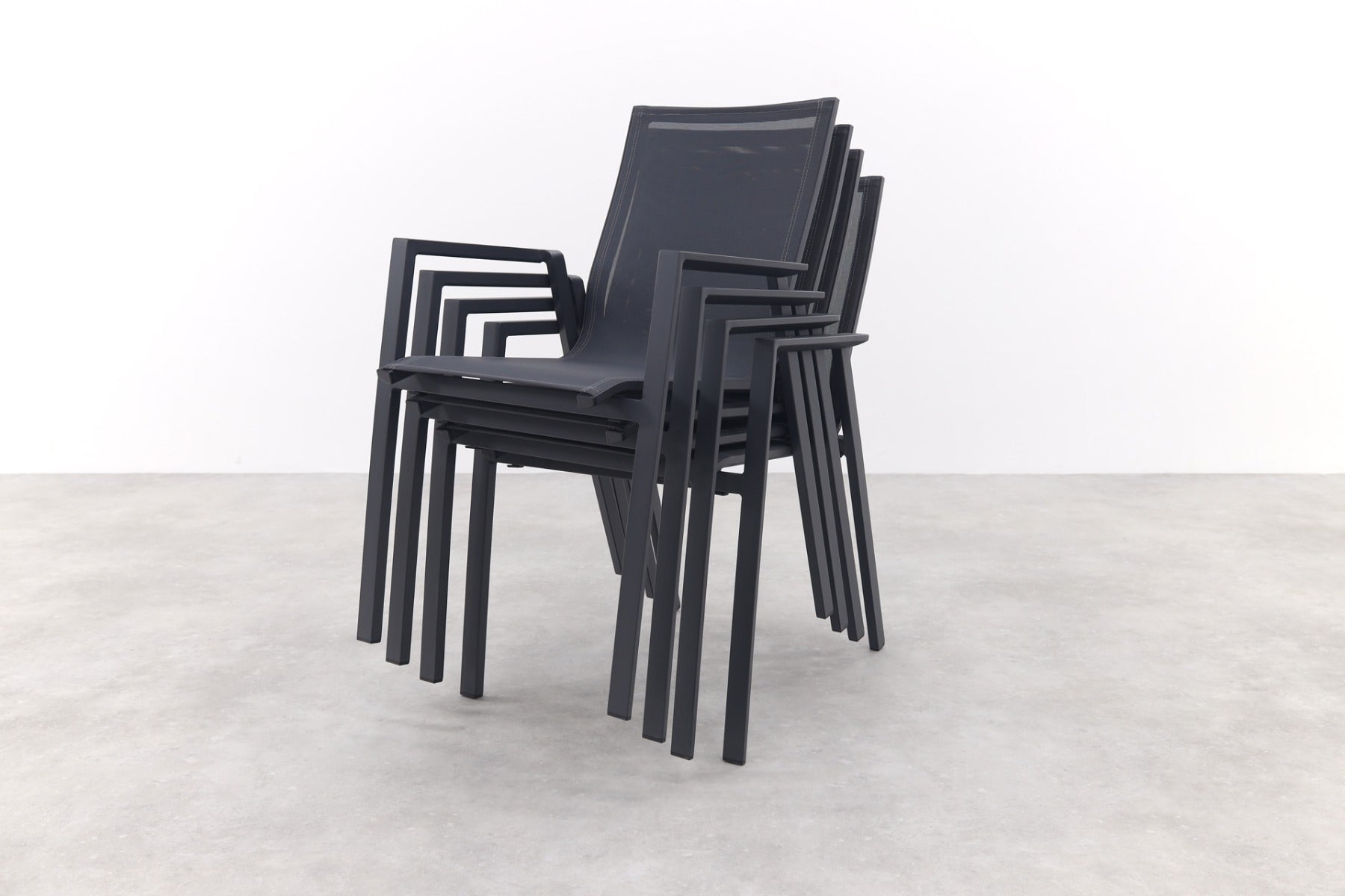 VDG Atmos stapelbare tuinstoel - Antraciet|Teak