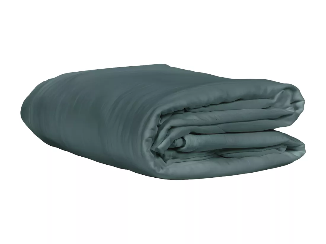 Housse de couette gaze de coton double 200 x 200 cm bleu canard - PEPA 2
