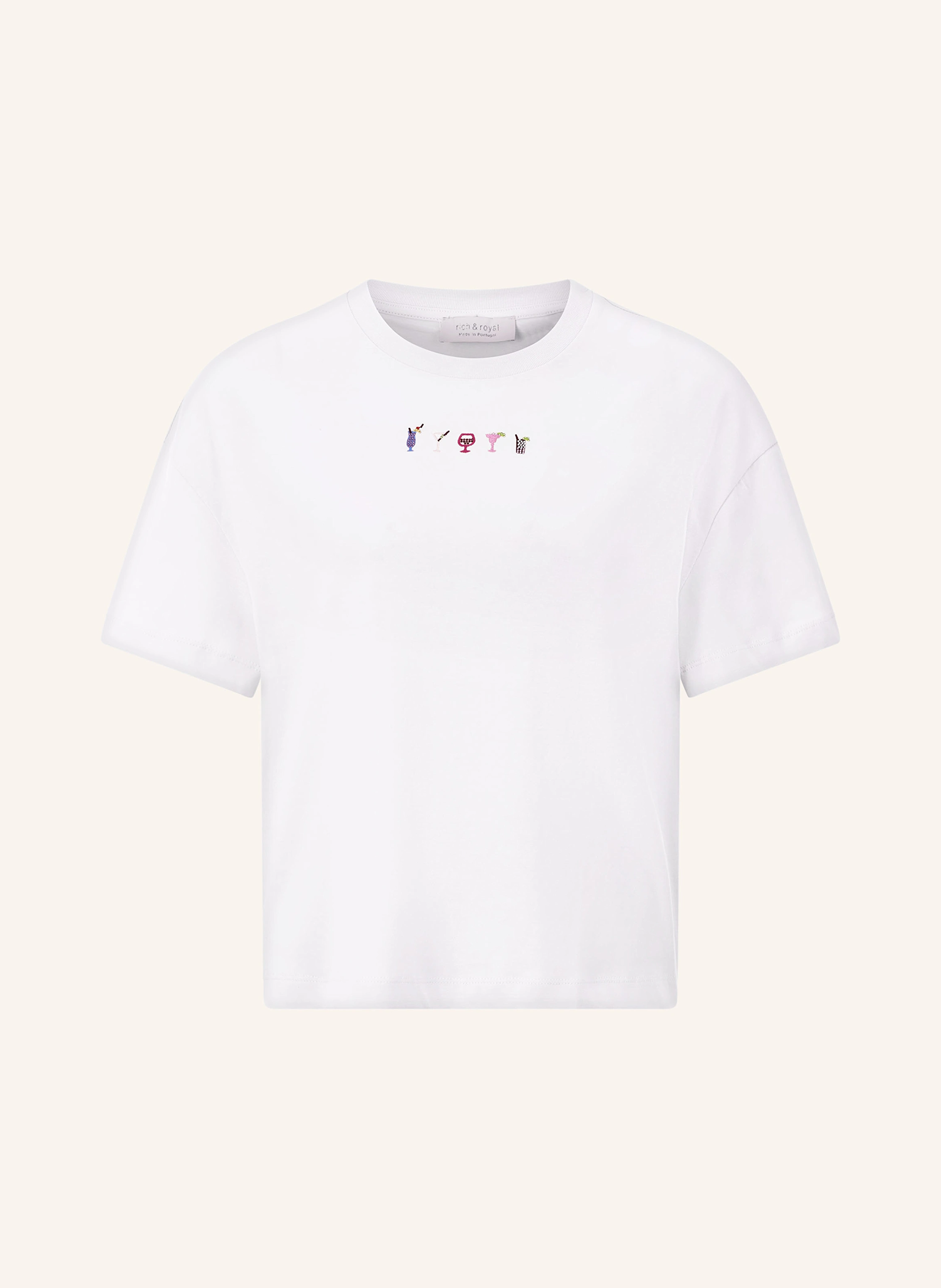 Rich & Royal T-Shirt mit Schmucksteinen
