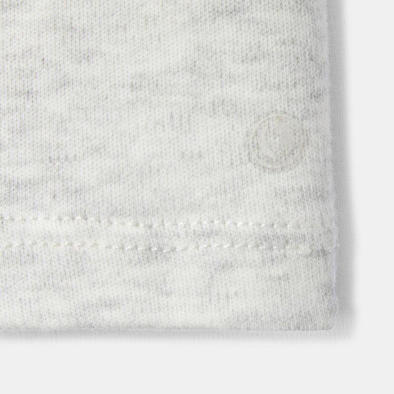 T-shirt col polo à manches courtes en coton bio blanc naissance Absorba Blanc
