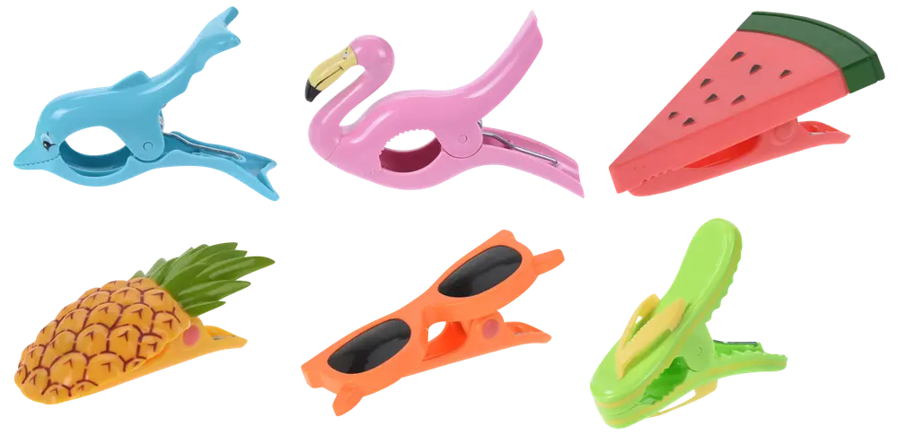 Håndklædeklemme 2-pak - assorterede designs