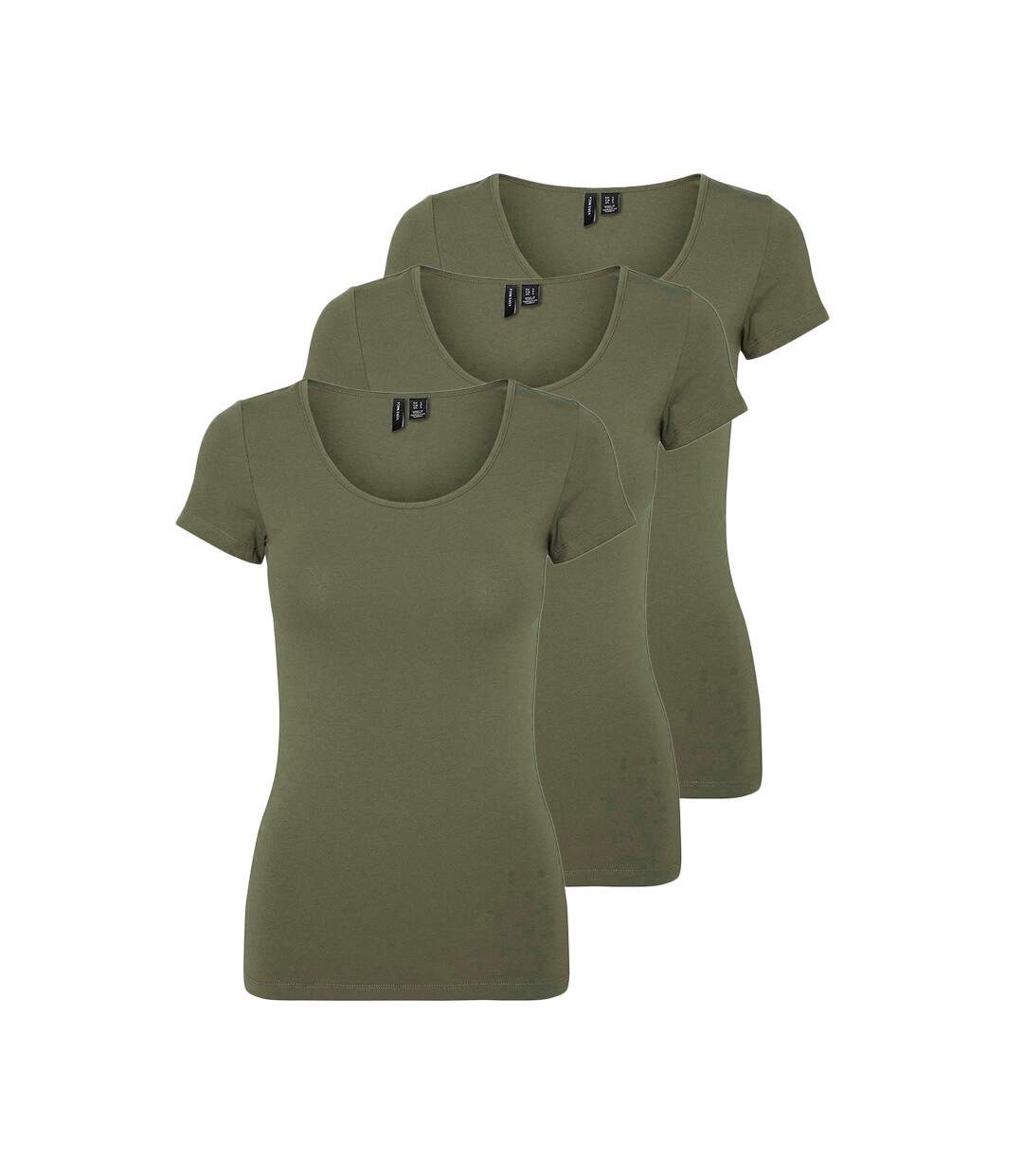 X3 T-shirt Kaki Femme Vero Moda Maxi