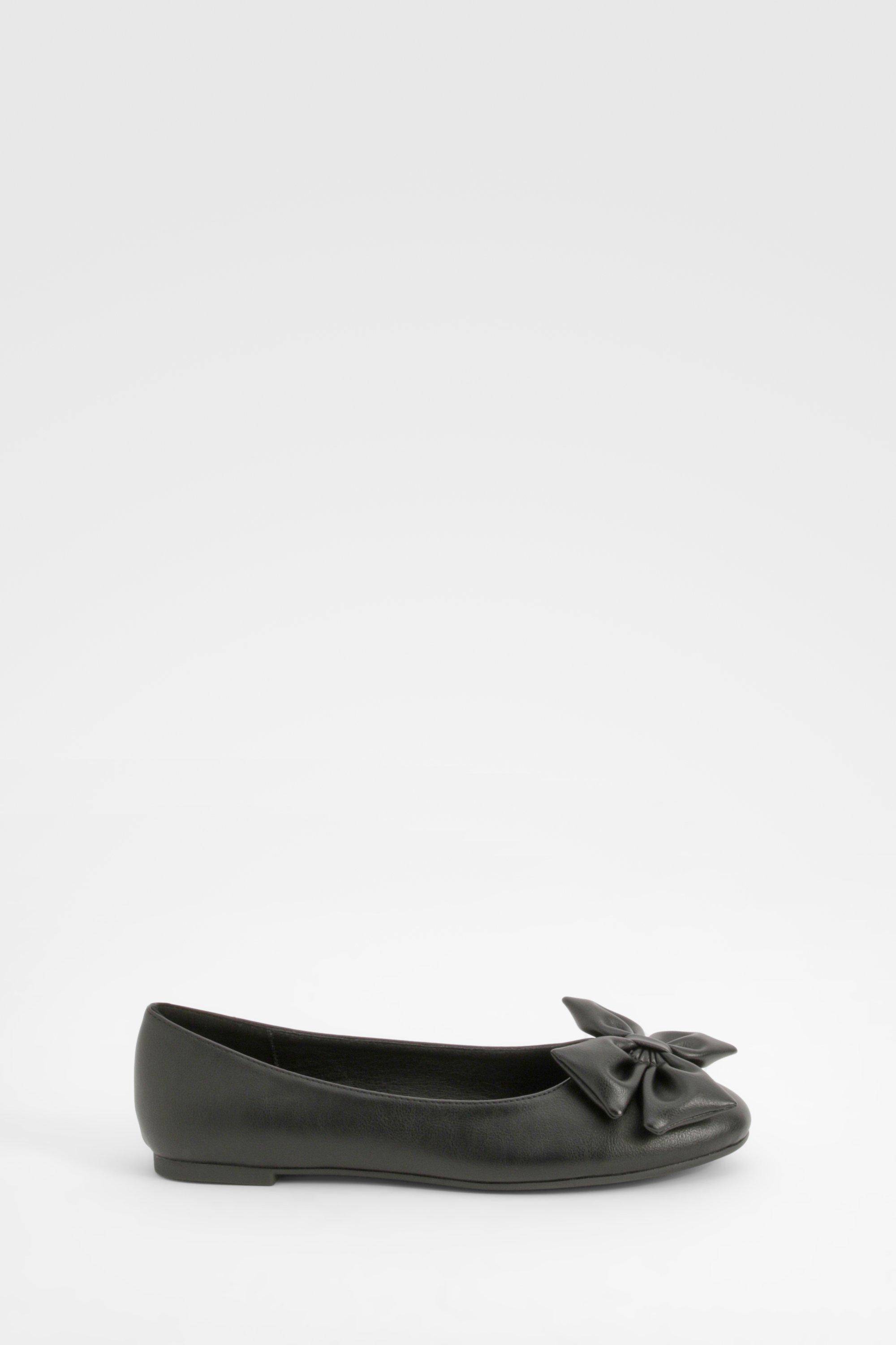 boohoo Ballerine à bout rond avec nœud