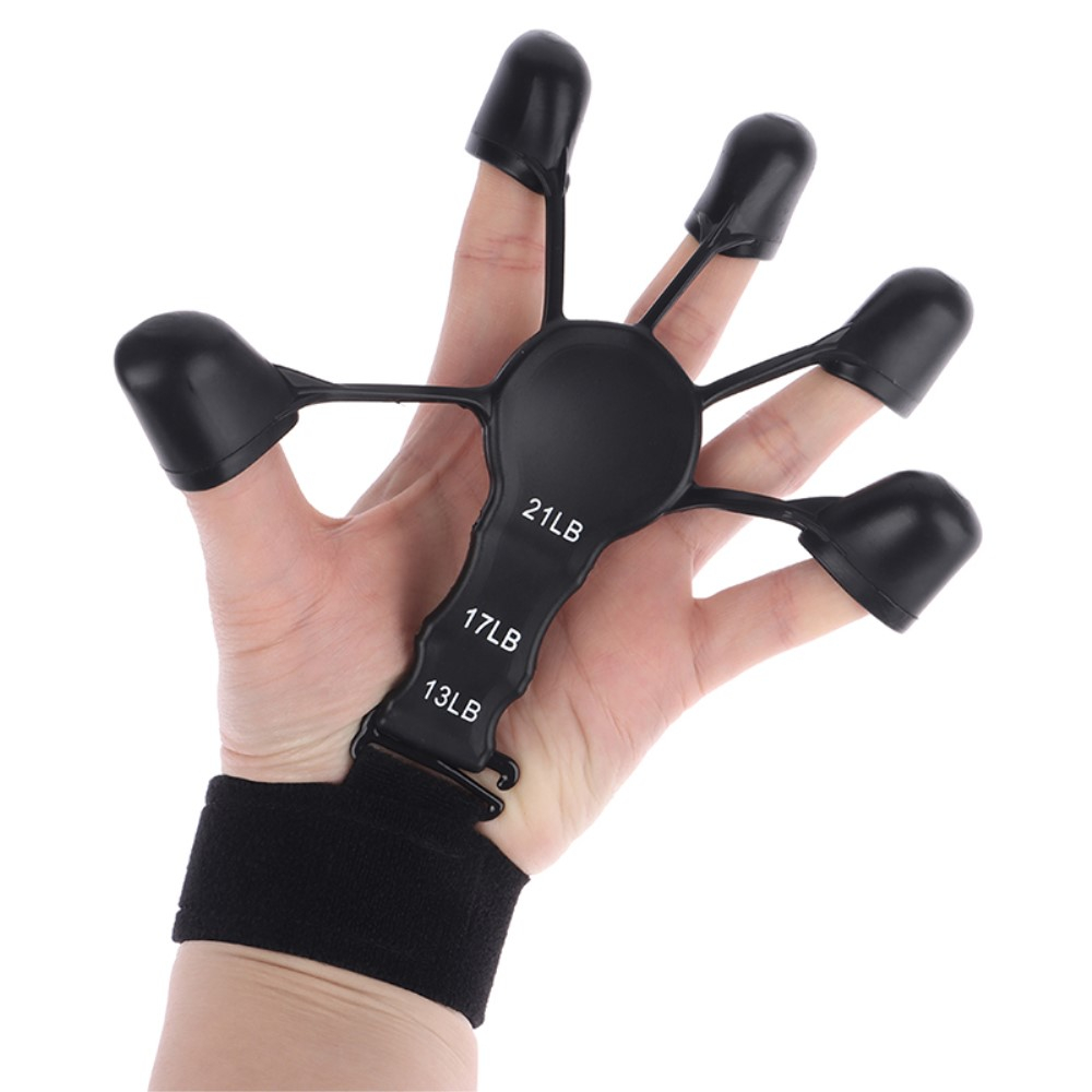 Silikon Gripster Finger Trainingsband Handmuskeltrainer - Schwarz