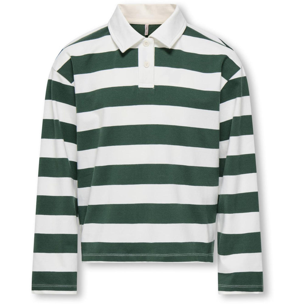 Køb kids ONLY Pineneedle Cloud Dancer Kogruby Life L/S Boxy Polo Skjorte Jrs