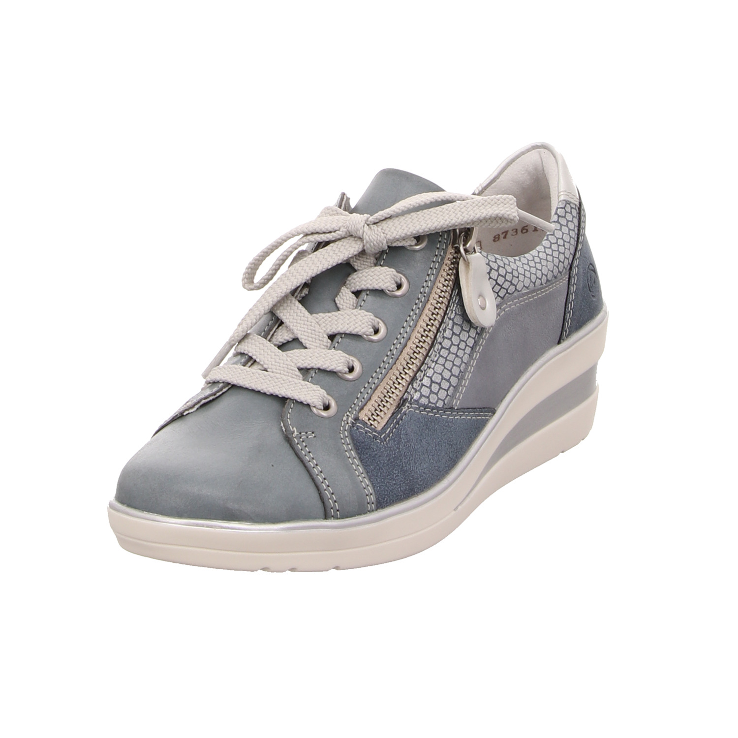 Remonte Schnürhalbschuh blau