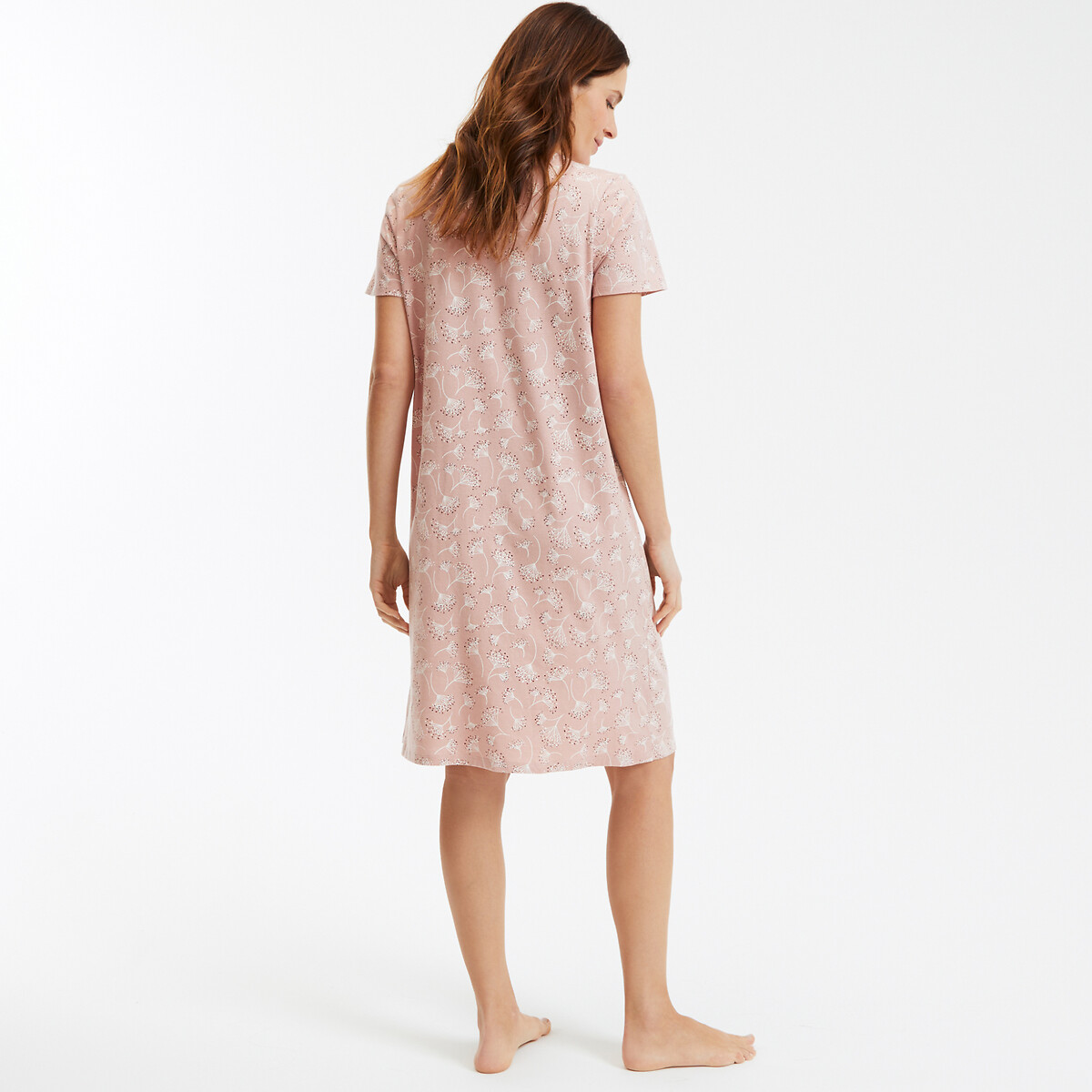 ANNE WEYBURN<br>Camisola de algodão estampada, mangas curtas