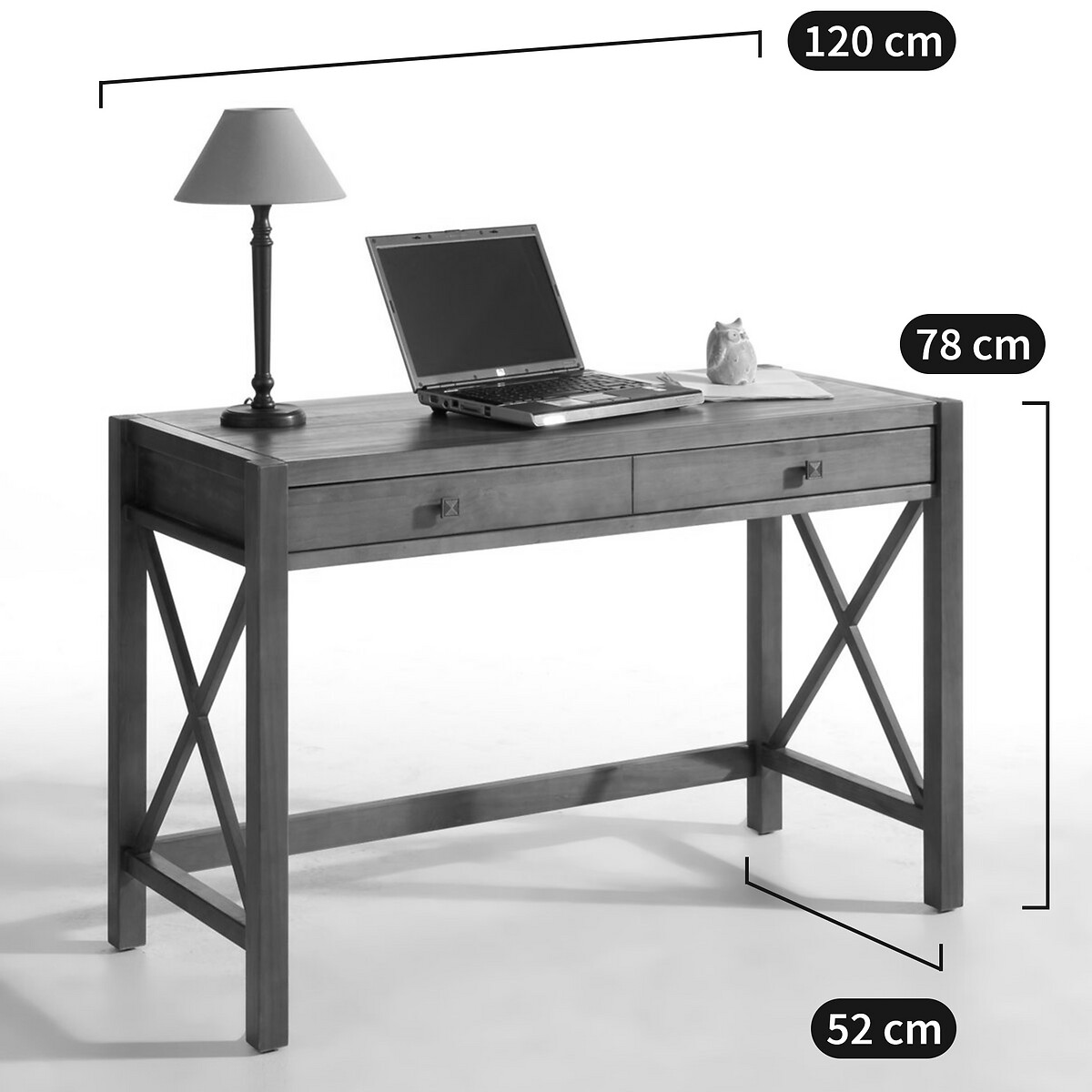 SO'HOME<br>Mesa de pinho maciço, Derry
