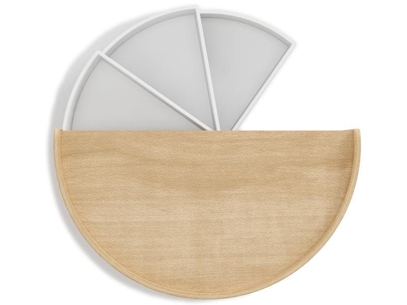 Umbra Schmuckschatulle Moona Holz, Weiss Schmuckschatulle mit 3 Ebenen