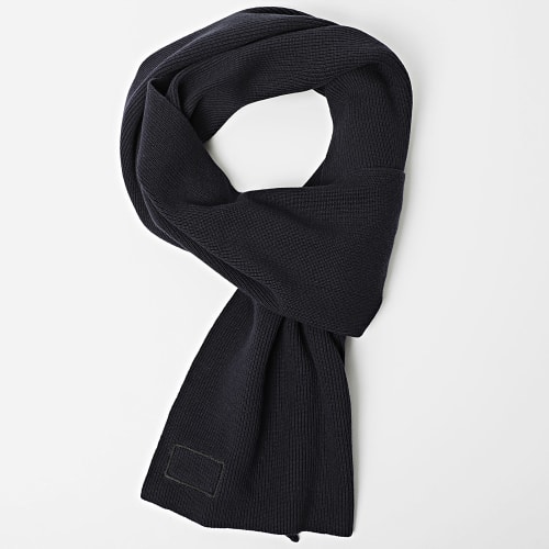 Echarpe Knitted Logo Bleu Marine