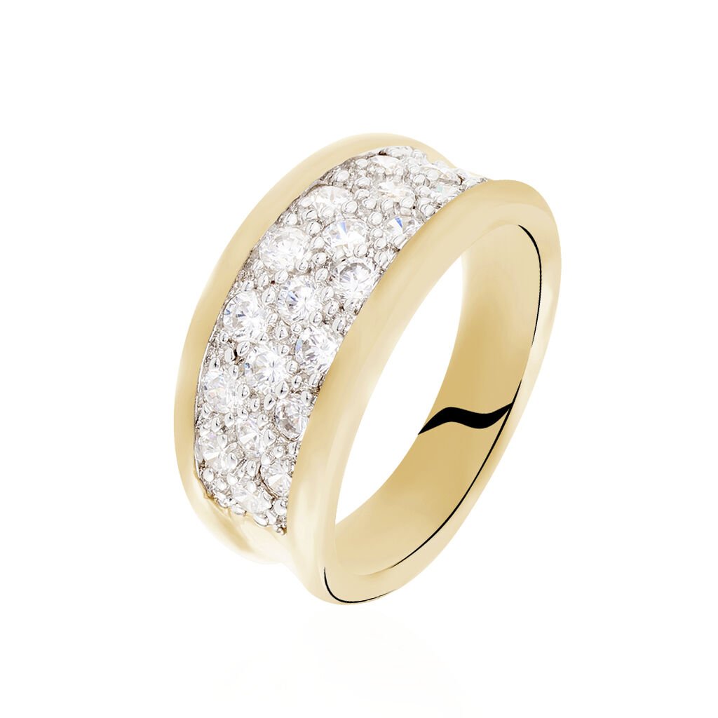 Bague Guerline Plaqué Or Jaune Oxyde De Zirconium