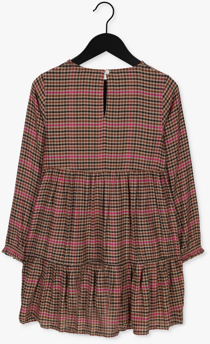 TOMMY HILFIGER beige tommy hilfiger mini jurk preppy check dress l/s