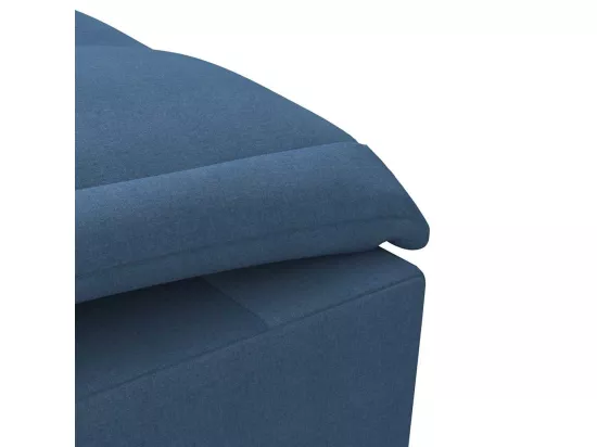 Chaise longue de massage avec traversin bleu tissu