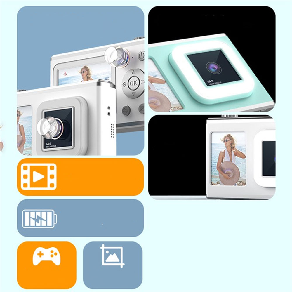 64MP Kamera Fotoapparat Digitalkamera mit LED Licht / 2.4