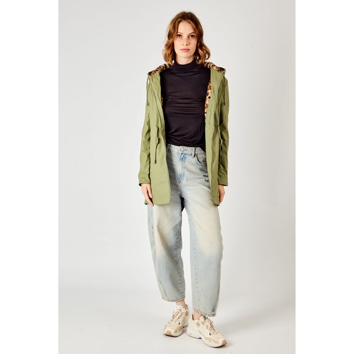 Veritas-Waterafstotende parka luipaard fake fur