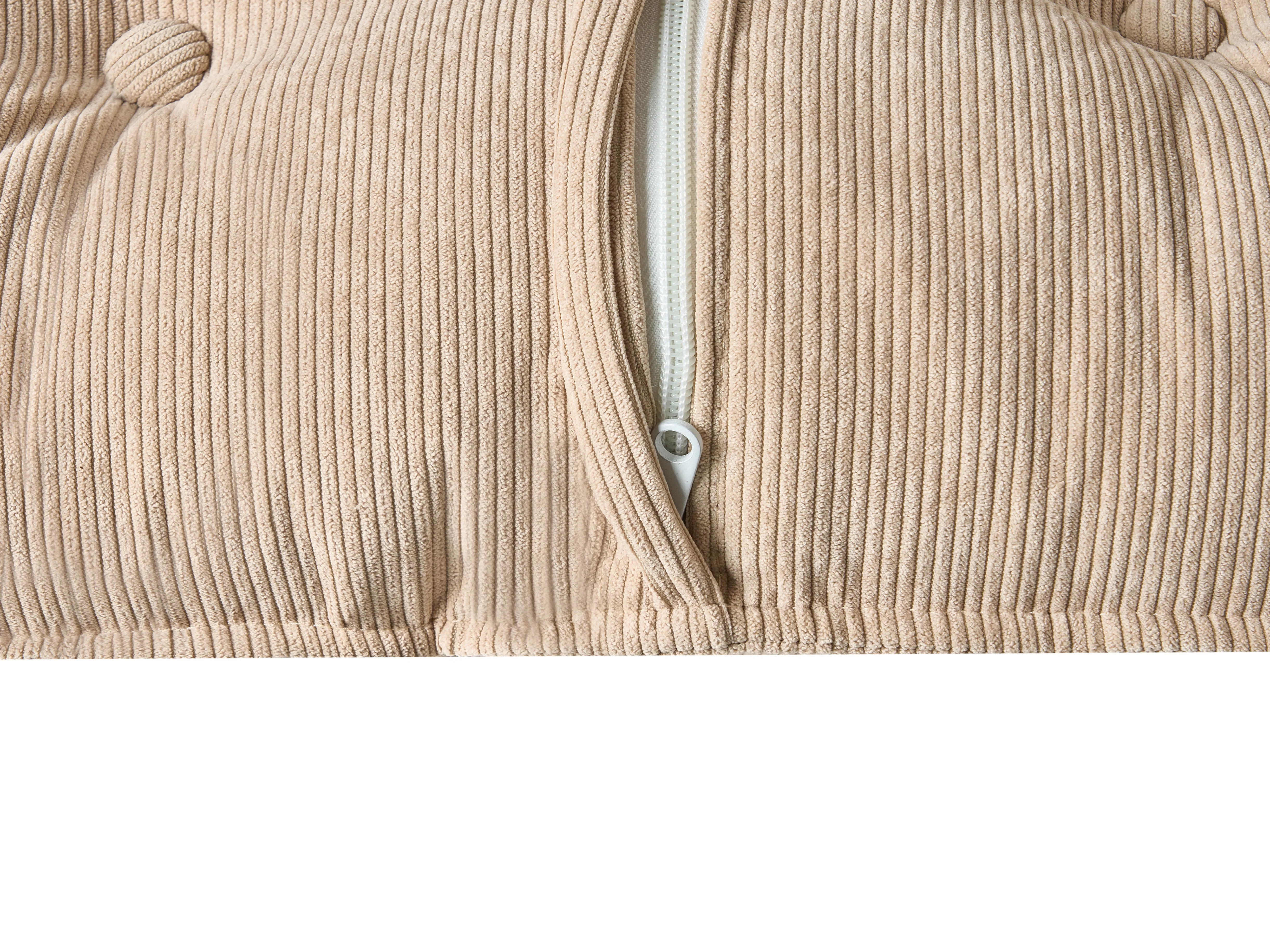 Hoekbank 3-zits DOLVA Corduroy Beige rechtszijdig
