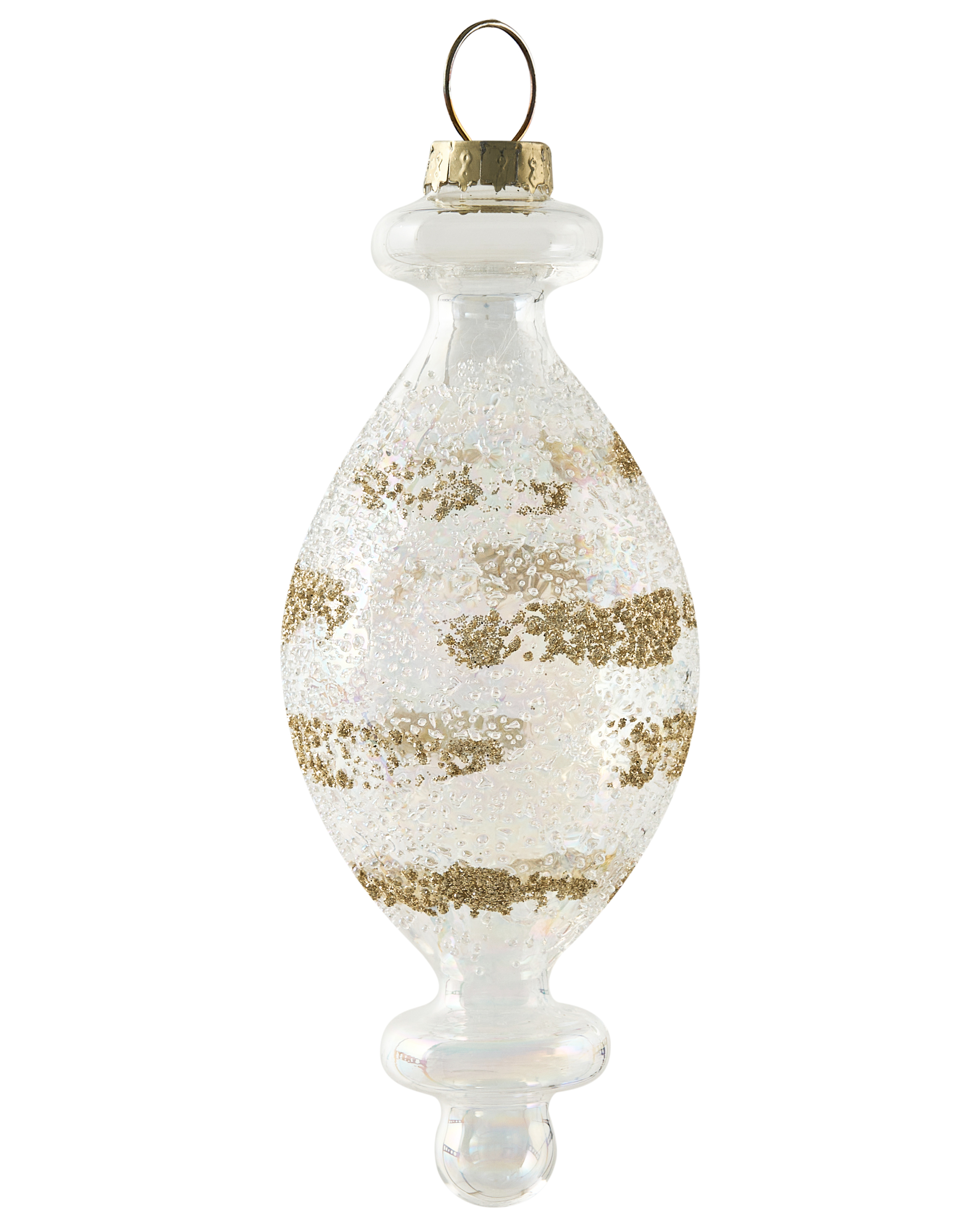 Set van 25 kerstballen ICICLE Glas Transparant/goud