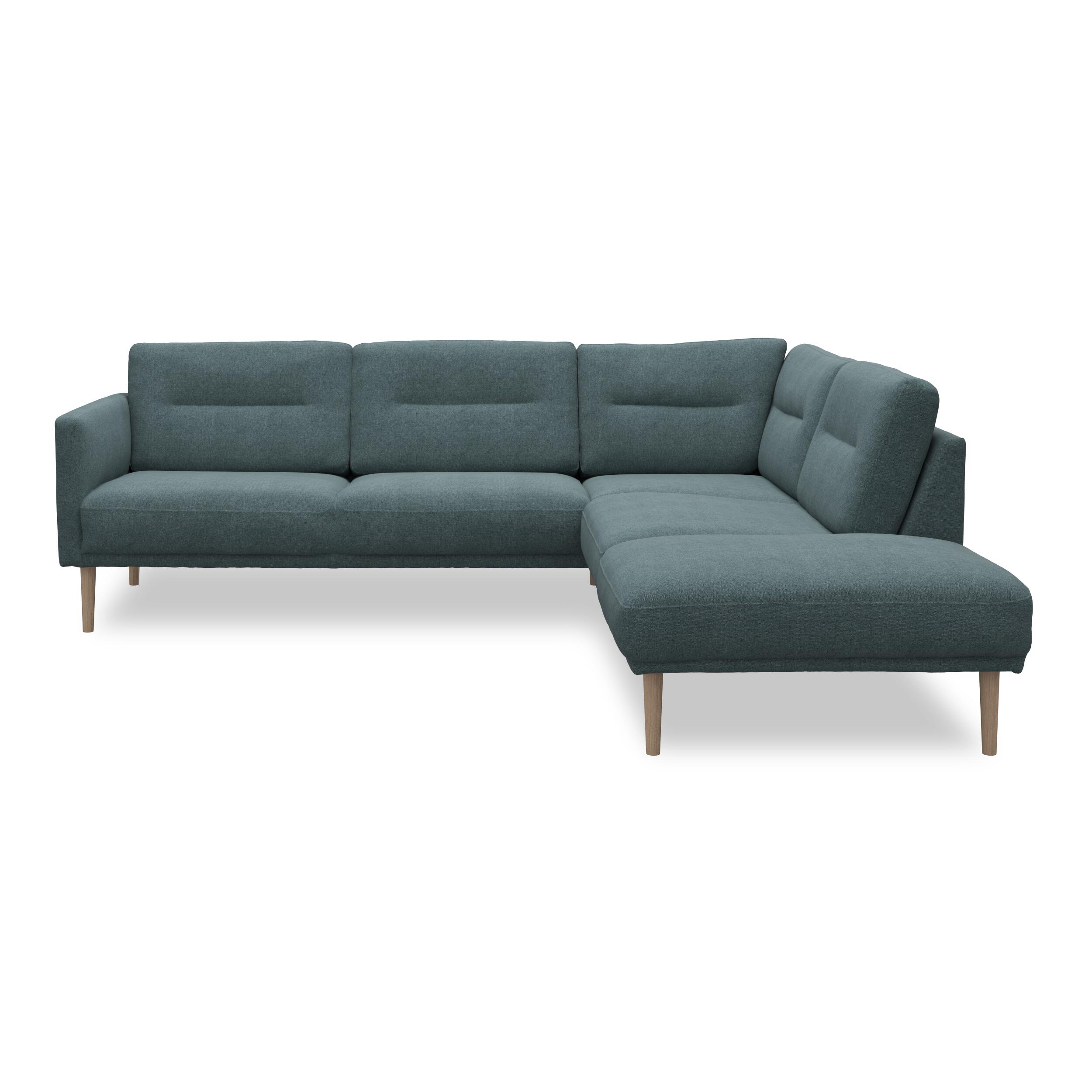 Larvik højrevendt hjørnesofa med pufafslutning