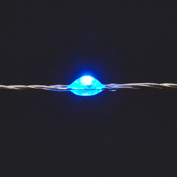 Guirlande lumineuse LED intérieure multicolore câble argenté 8 m