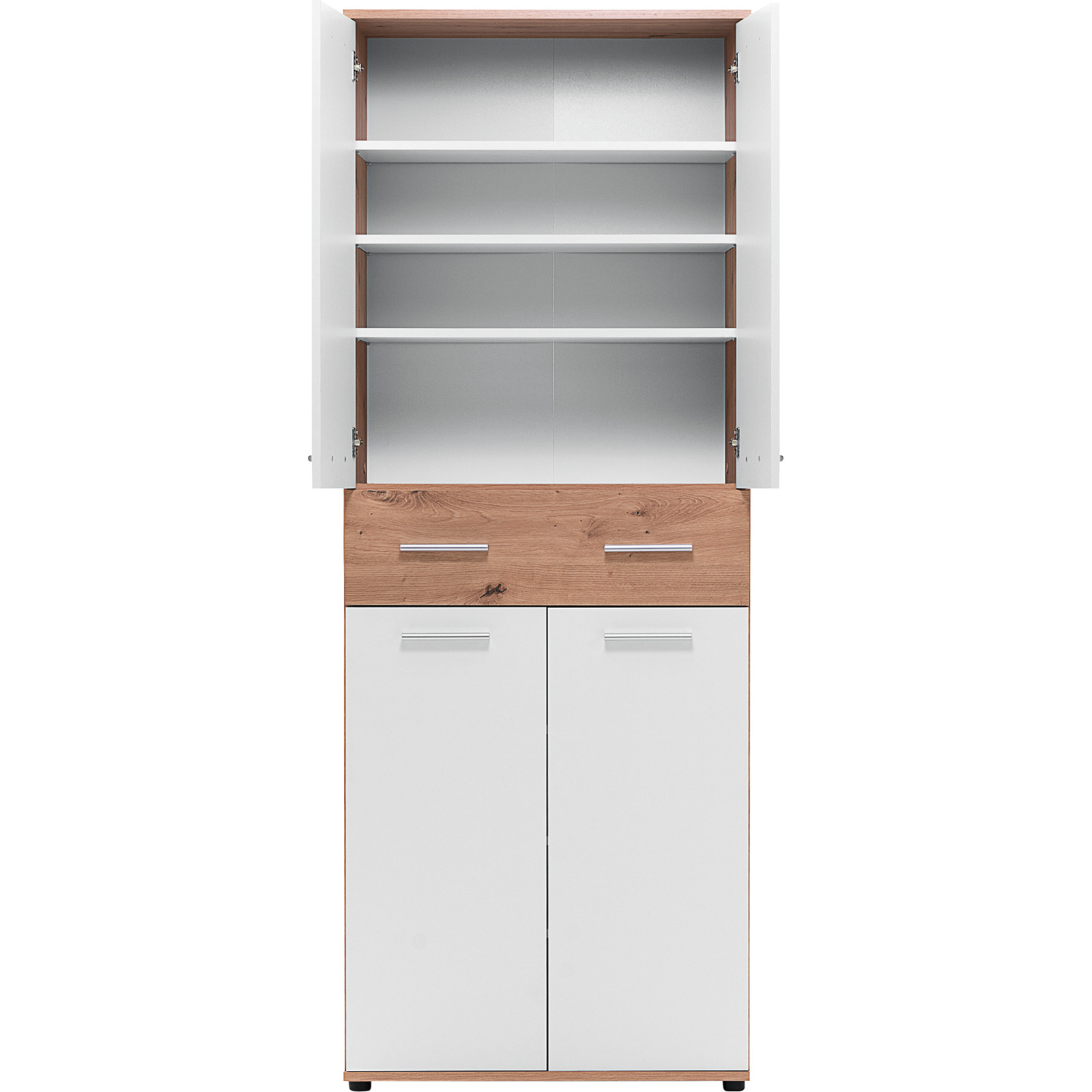 Mehrzweckschrank Jacky Artisan Oak weiss 70 x 185 x 35cm