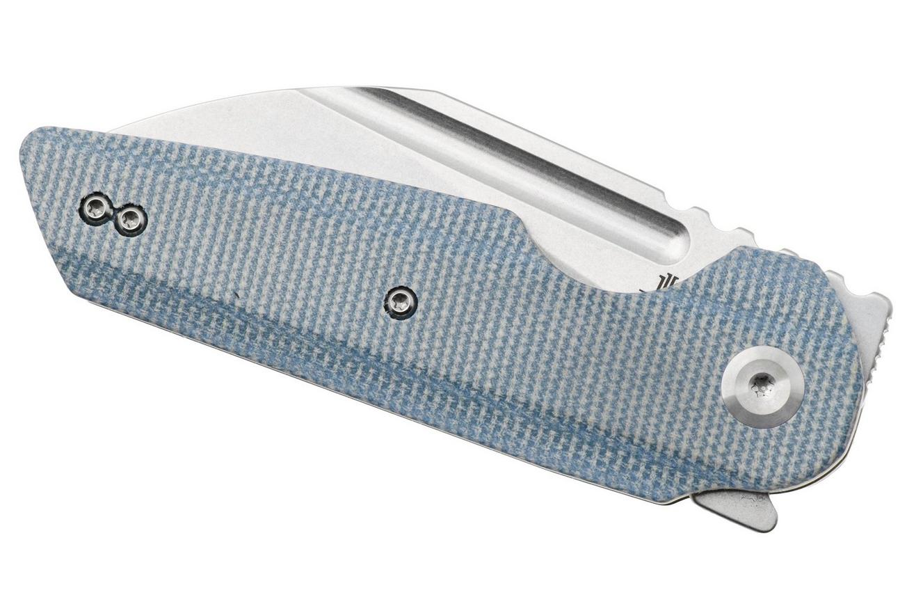 Tenable Knives Rafe L T1048A3 Stonewashed 14C28N, Blue Micarta, zakmes, 4T5 design