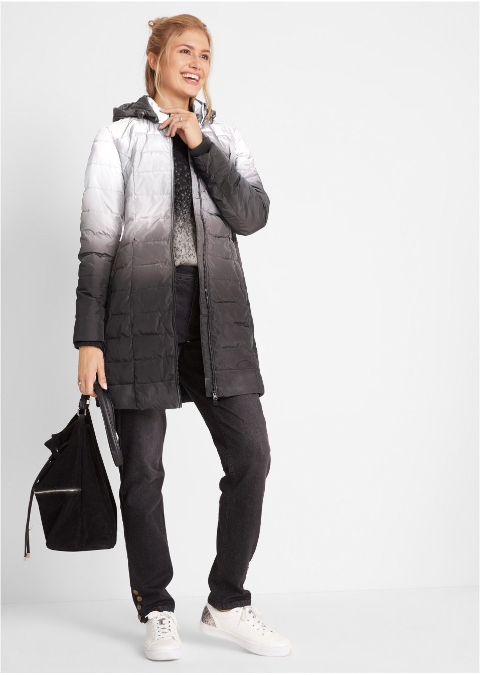 Veste matelassée avec dégradé de couleur
