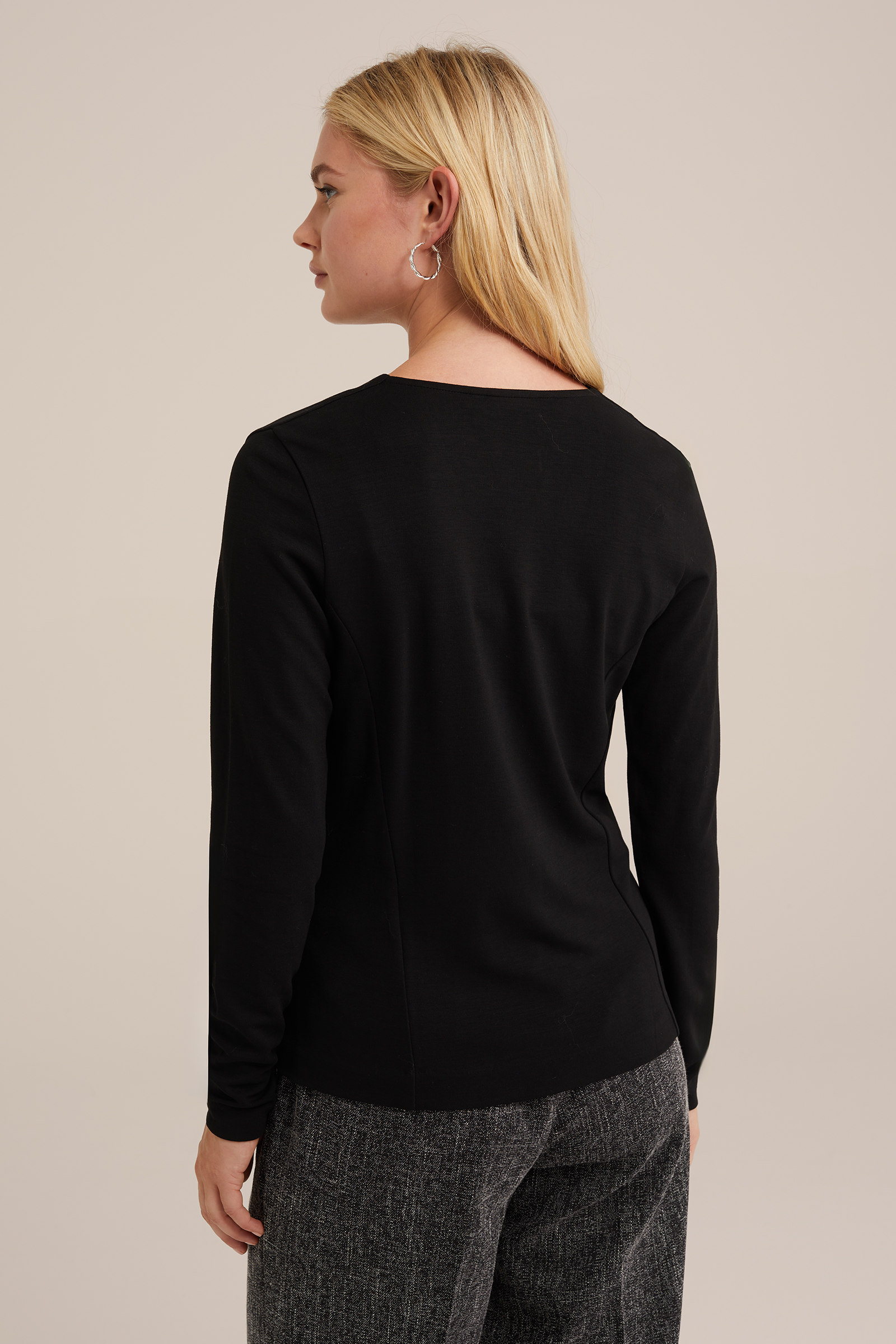 overslagtop WE Fashion Zwart