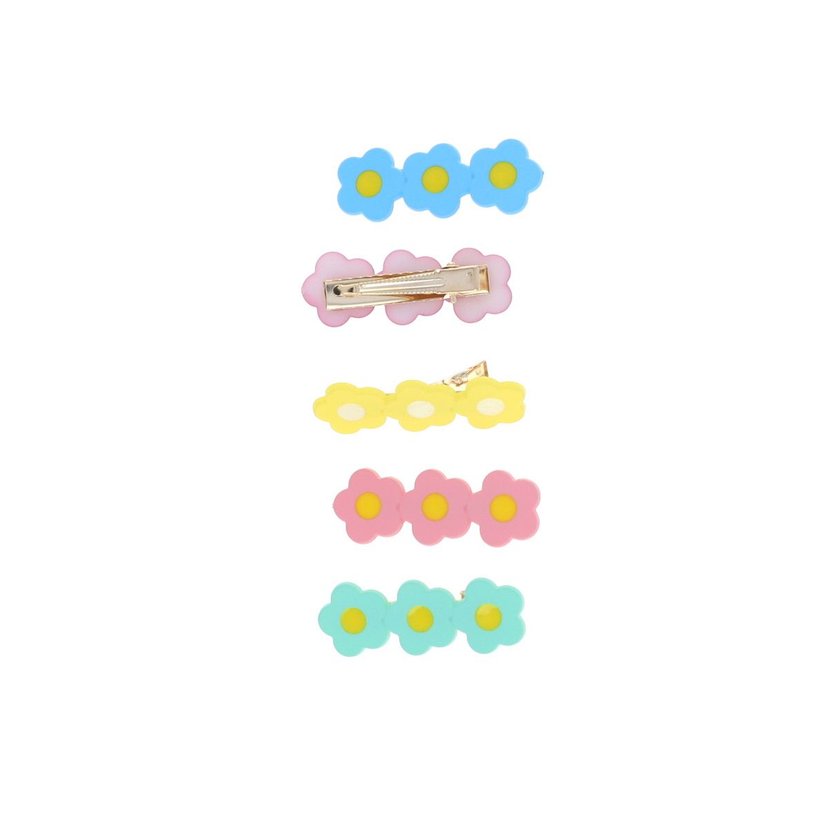 Lot de 5 barrettes 3 fleurs Roodoudou