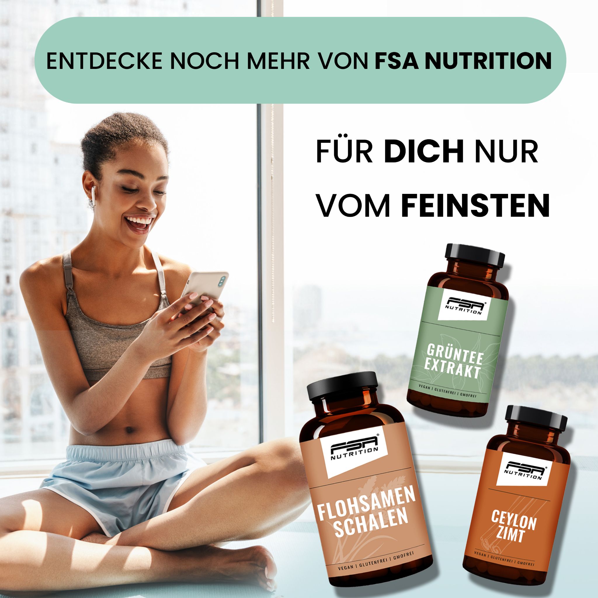 FSA NUTRITION Magnesium Bisglycinat und Citrate 120 Kapseln im Glas