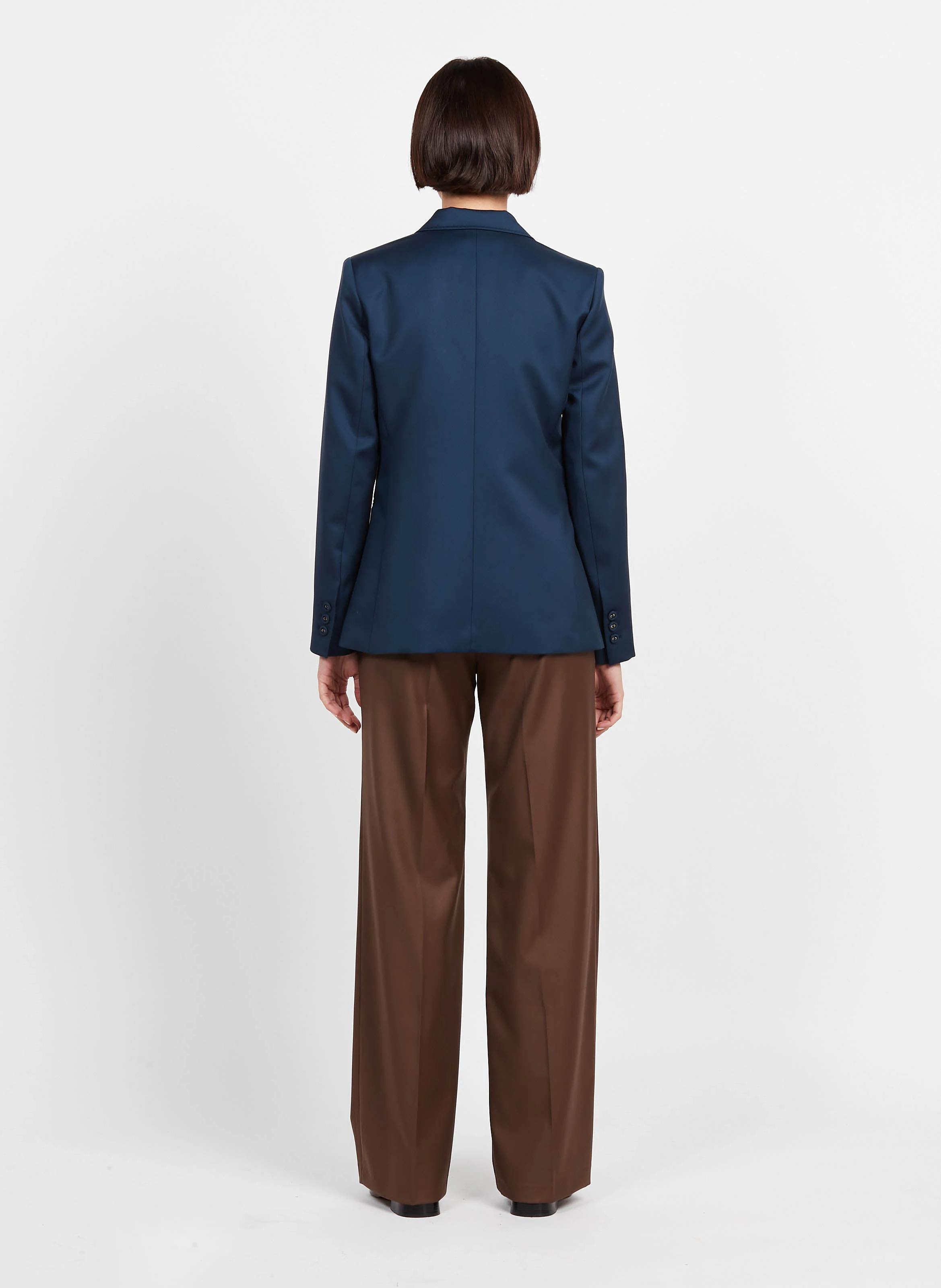 DREW - Pantalon en gabardine de laine | Marron