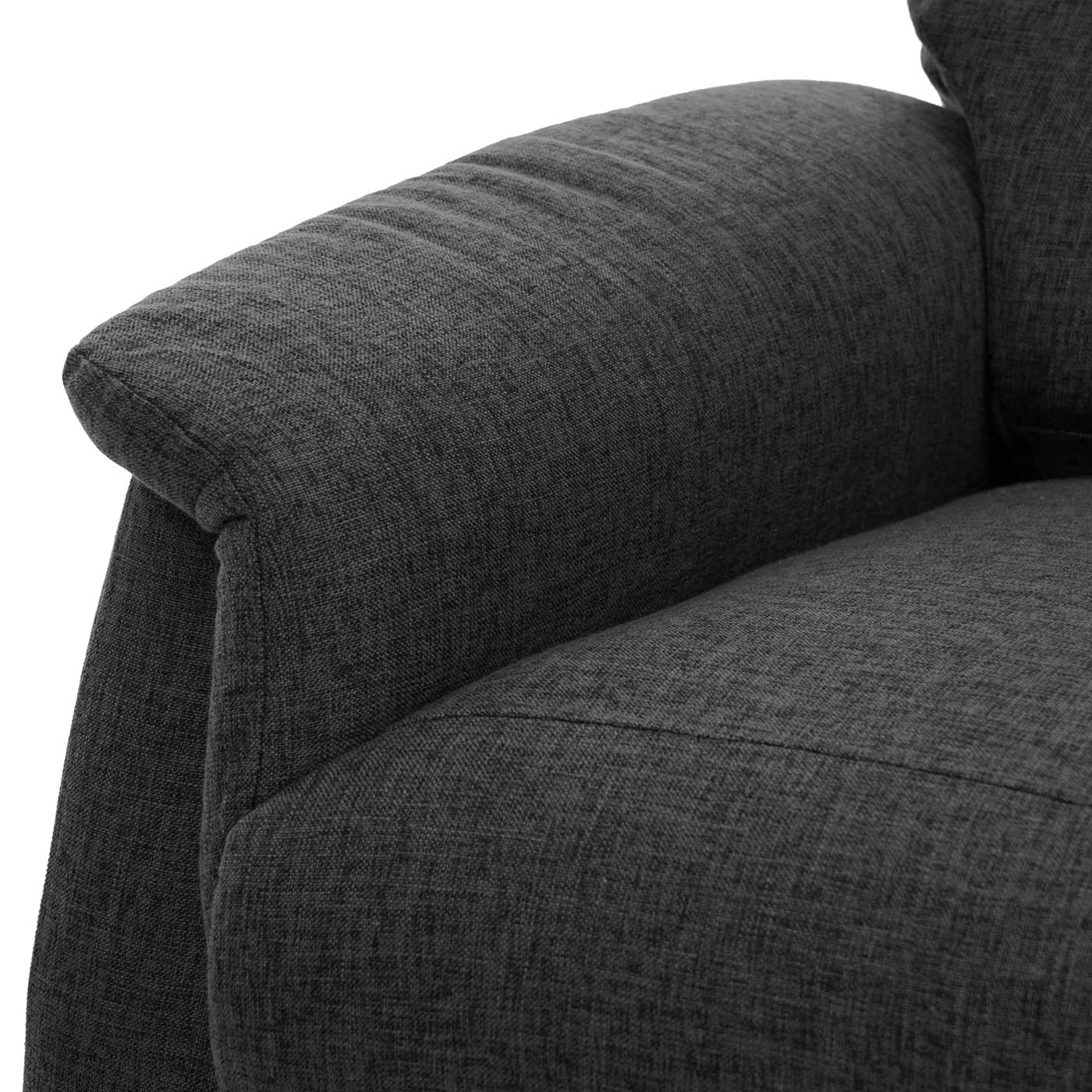 Fernsehsessel MCW-F23, Relaxsessel Liege Sessel, Stoff/Textil 102x79x96cm ~ grau inkl. Massage- und Wärmefunktion