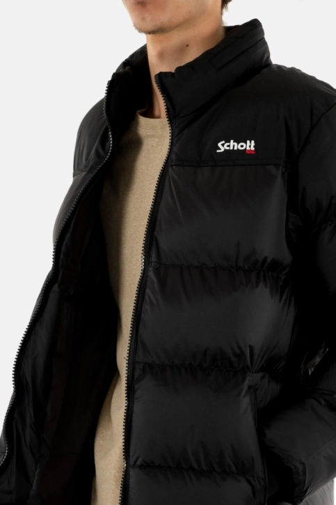Doudounes schott empiecement et broderie black