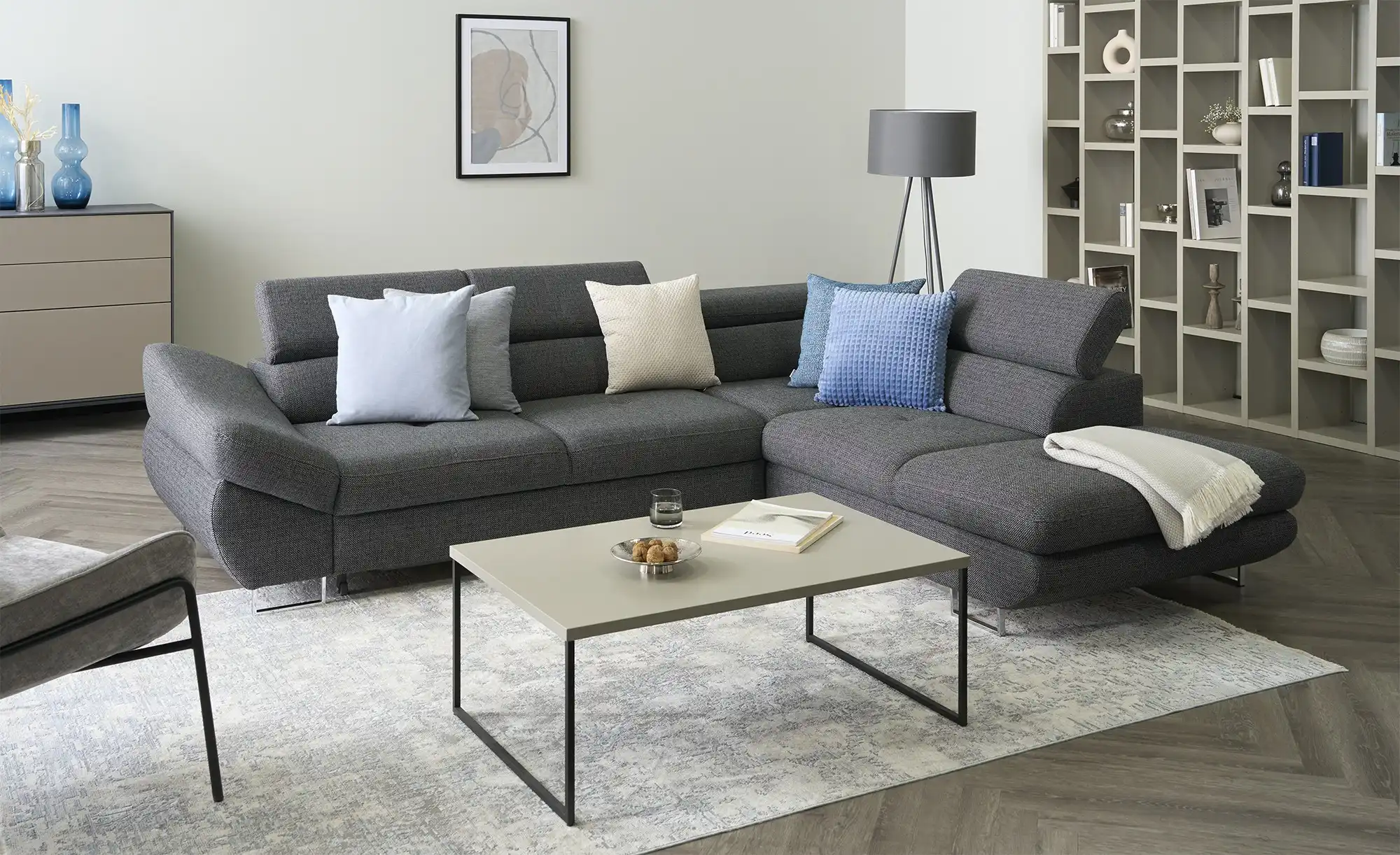 switch Ecksofa aus Flachgewebe Fabio