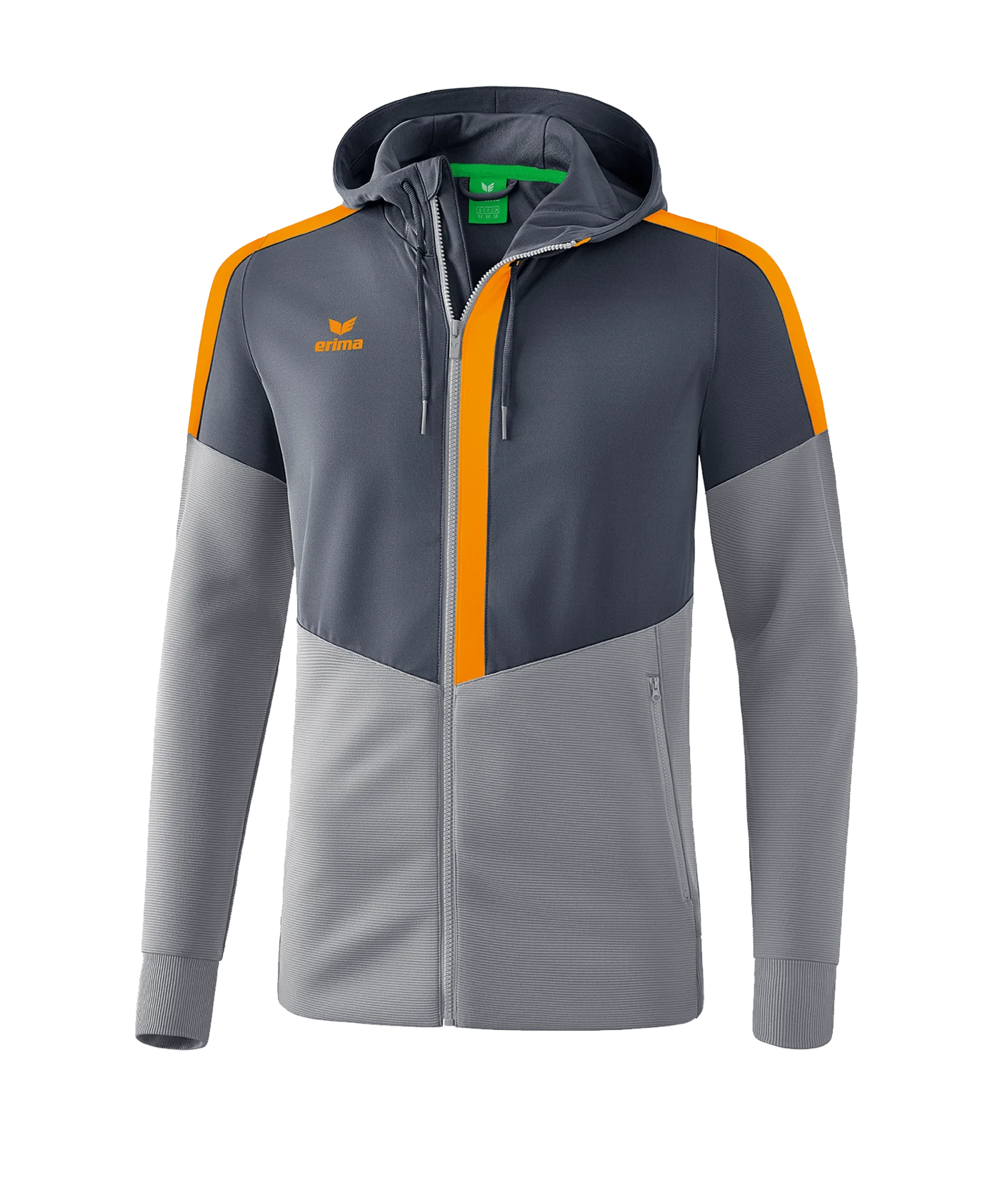 Erima Squad Kapuzen-Trainingsjacke Grau Orange