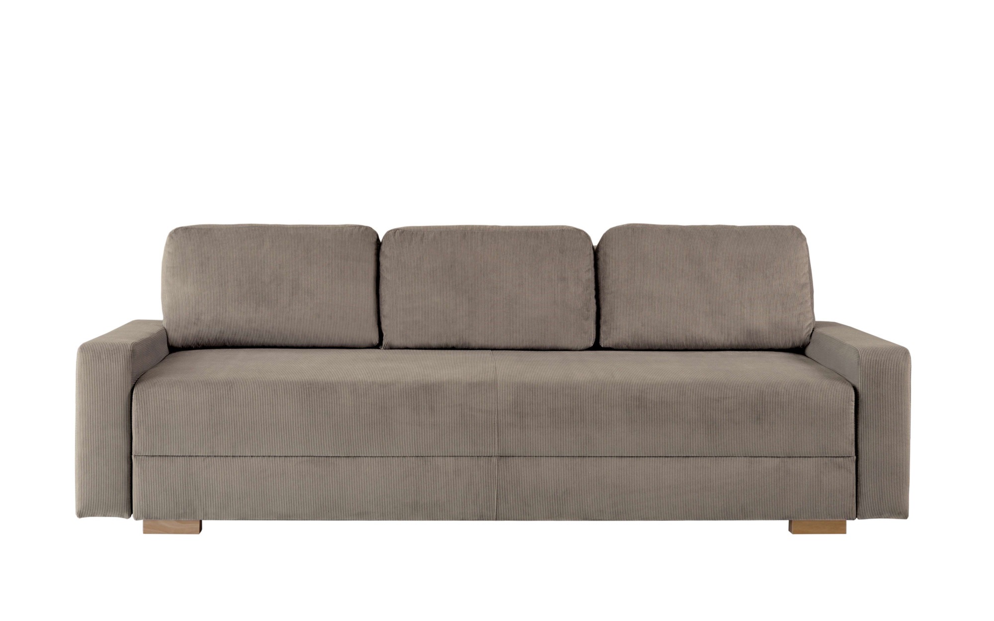 Home affaire 3-Sitzer »SHERIDIAN Schlafsofa mit Bettkasten, in Feincord & Velvet« mit Wellenunterfederung, moderne Bezüge, B/H/T 225/94/80