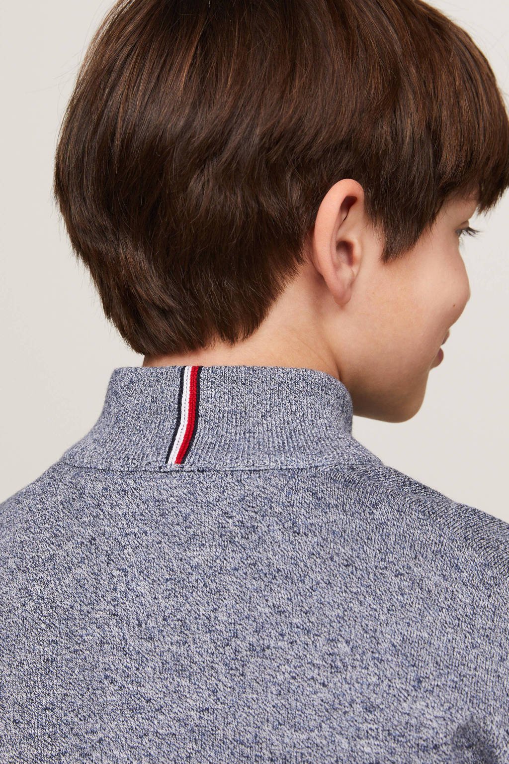 Tommy Hilfiger gemêleerde trui donkerblauw/wit