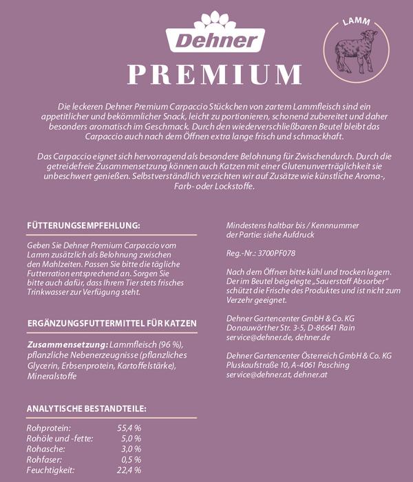 Dehner Premium Katzensnack Carpaccio, 40 g