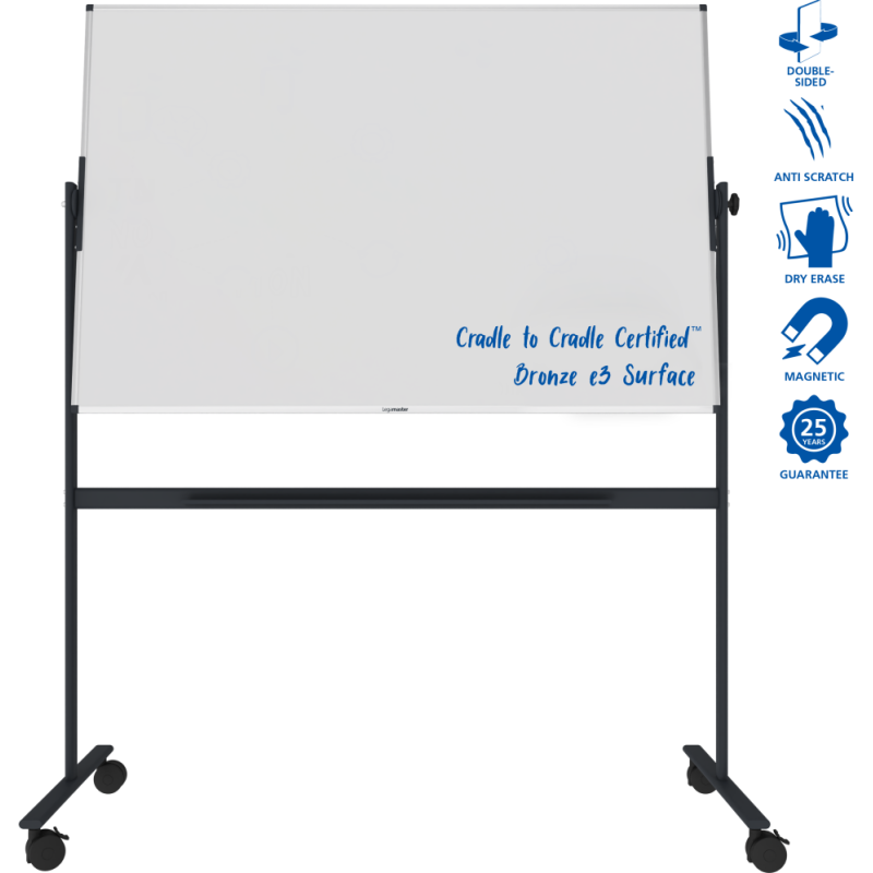 Tableau blanc rotatif émaillé UNITE PLUS 100x200cm - Legamaster