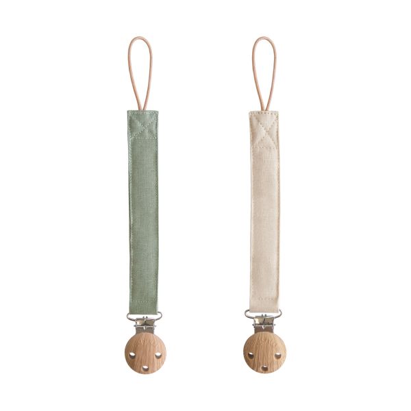 Mushie Speenkoord Linnen 2 Pack