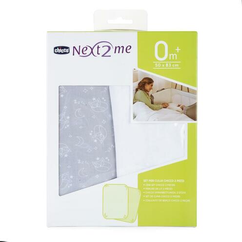 Lot de 2 draps housse Next2Me Grey Fox - CHICCO