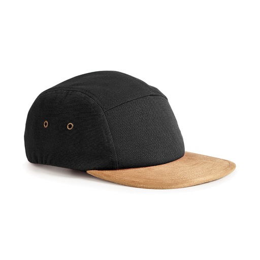 Gorra Plana Con Visera De Piel De Ante 5 Paneles Beechfield (Paquete De 2)