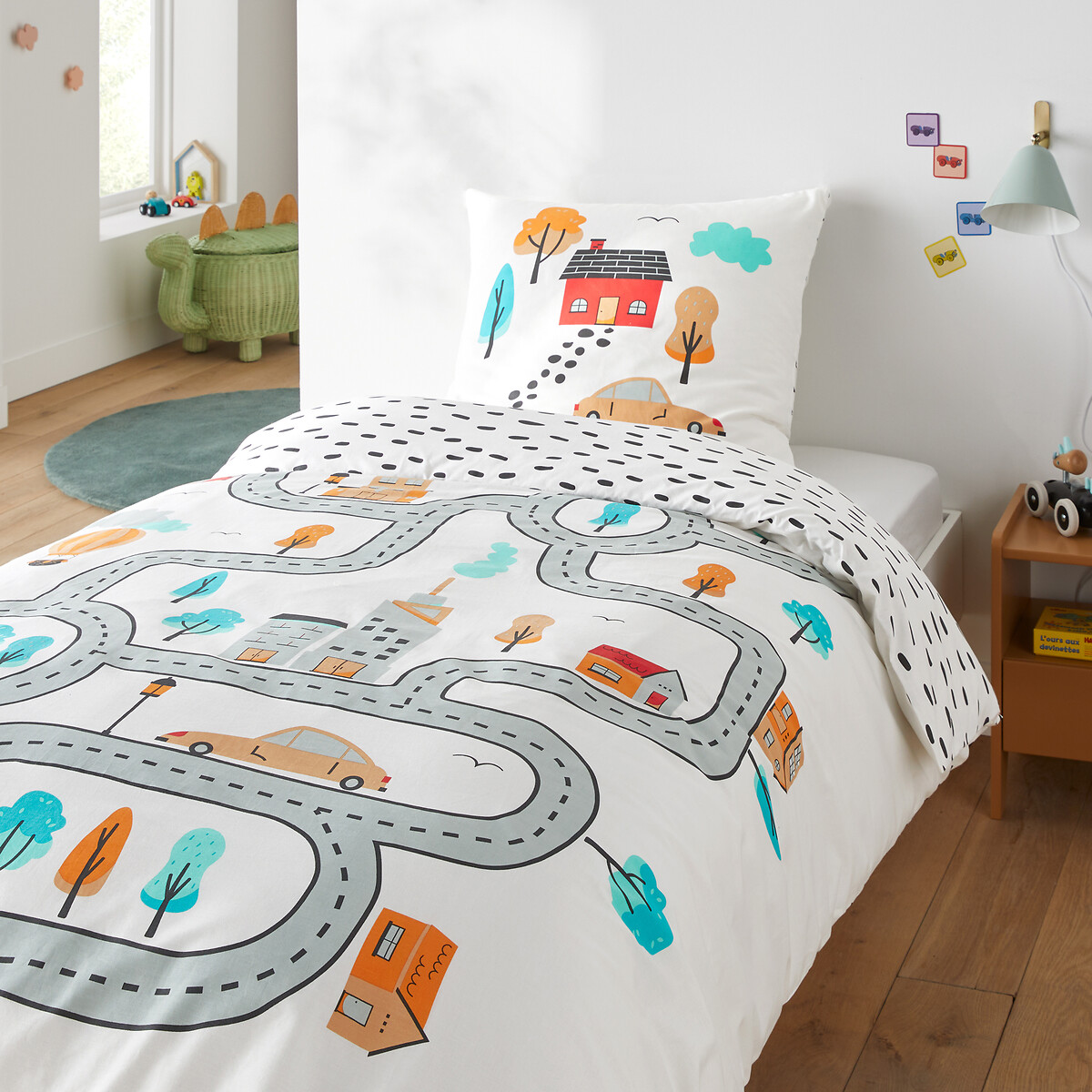 SO'HOME<br>Conjunto de cama de algodão, fronha quadrada., Circuito